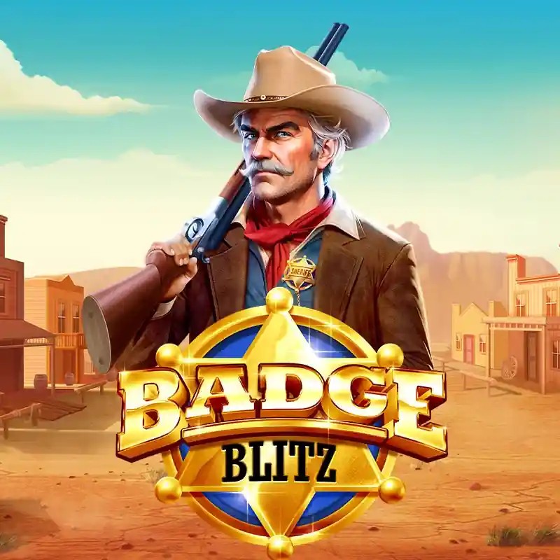 Badge Blitz logo by Pragmatic Play at Fugu Casino