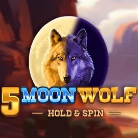 Official Slots logo: 5 Moon Wolf by Apparat Gaming at Fugu Casino