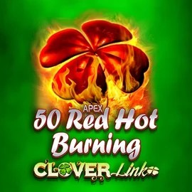 50 Red Hot Burning Clover Links slot visual from Novomatic available on fugucasino.eu