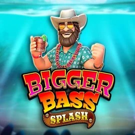 Bigger Bass Splash slot logo by Pragmatic Play at Fugu Casino