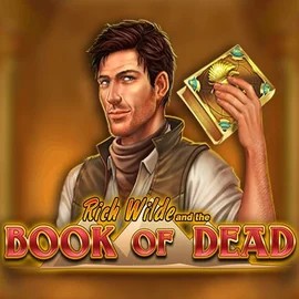 Slots logo of Book of Dead from Play'n GO at Fugu Casino