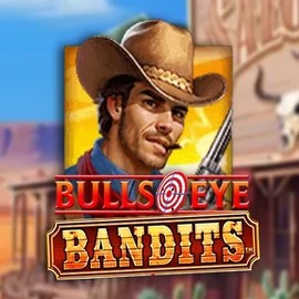 Bulls Eye Bandits slot logo by Origins at Fugu Casino