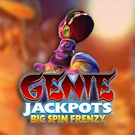 Genie Jackpots: Big Spin Frenzy slot logo by Blueprint Gaming at Fugu Casino