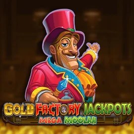 Gold Factory Jackpots Mega Moolah logo by Aurum Signature Studios Fugu Casino
