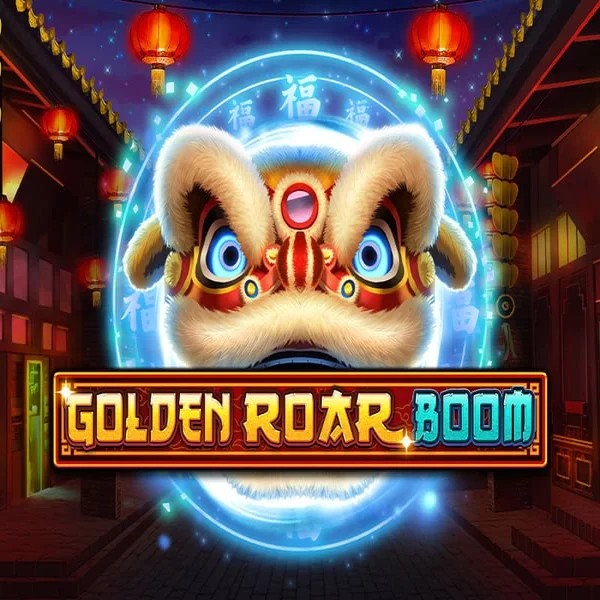 Golden Roar BOOM slot logo by Greentube at Fugu Casino