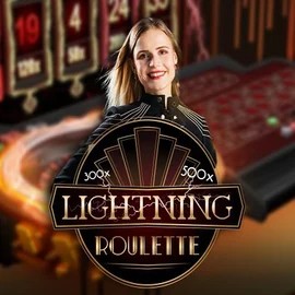 Official Live Casino logo: Lightning Roulette by Evolution at Fugu Casino
