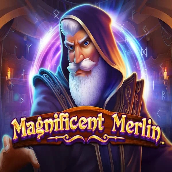 Official Slots logo: Magnificent Merlin by Greentube at Fugu Casino