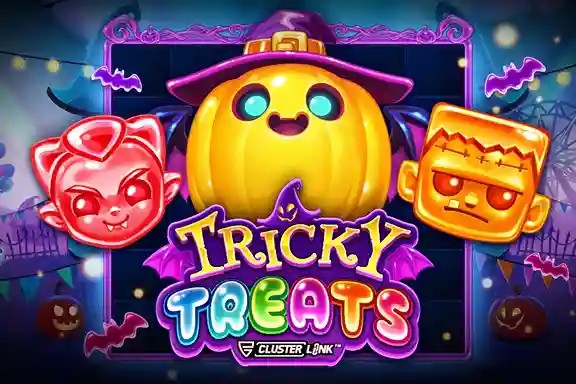 Official Slots logo: Tricky Treats by Push Gaming at Fugu Casino